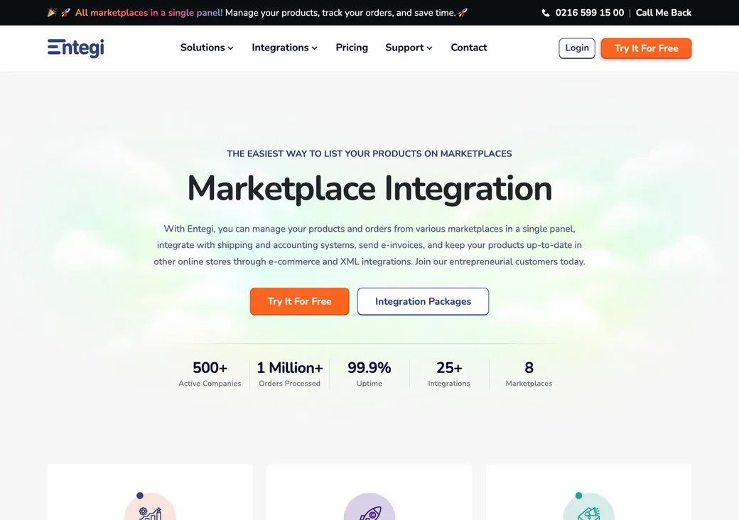 Entegi website
