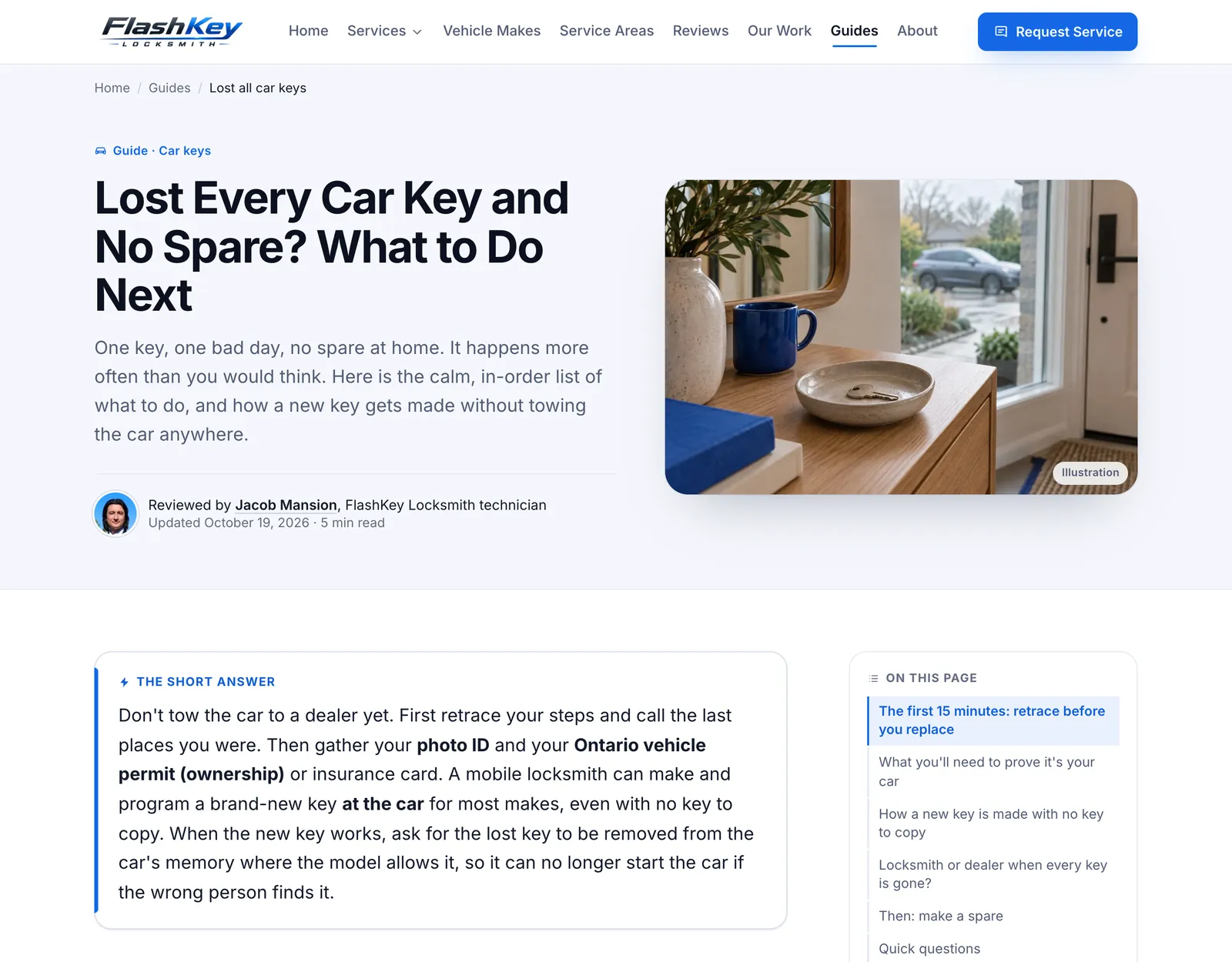 FlashKey Locksmith guide: Lost every car key and no spare